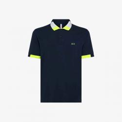 MAGLIA POLO T SHIRT SUN68 SUN 68 A32121 COTONE 07 BLU ORIGIN