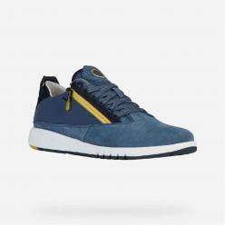 SCARPE SNEAKERS CASUAL UOMO GEOX AERANTIS U047FB 02211 PELLE