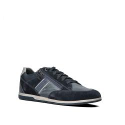 SCARPE SNEAKERS CASUAL UOMO GEOX RENAN U154GD 022CL PELLE BL