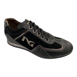 SCARPE SNEAKERS CASUAL UOMO NERO GIARDINI A000192U PELLE 100