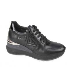 SCARPE SNEAKERS ZEPPA DONNA VALLEVERDE 36272 PELLE NERO ORIG
