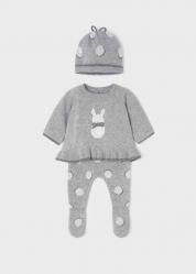 COMPLETO MAGLIA GHETTINA CAPPELLO NEONATA MAYORAL 2505 COTON