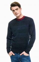 MAGLIA MAGLIONE UOMO TOMMY HILFIGER MW0MW05094 COTONE BLU OR