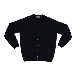 MAGLIA CARDIGAN MAGLIONE UOMO FERRANTE 32G22202 LANA BLU ORI