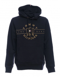 MAGLIA FELPA UOMO TOMMY HILFIGER MW0MW25891 COTONE BLU ORIGI