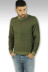 MAGLIA MAGLIONE MAGLIE UOMO SUN68 SUN 68 K41133 LANA VERDE O