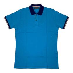 MAGLIA POLO T SHIRT UOMO FERRANTE 49U31602 COTONE BLU ORIGIN
