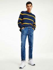 PANTALONE UOMO TOMMY JEANS SIMON DM0DM11956 COTONE BLU ORIGI