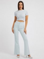 PANTALONE PANTALONI DONNA GUESS W3GB34WFCU2 CELESTE ORIGINAL