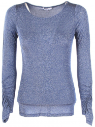 MAGLIA T SHIRT MAGLIE DONNA PATRIZIA PEPE 2M3507 A3XC BLU OR