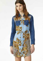 ABITO VESTITO CAMICIA DONNA LIU JO U19107 D3409 DENIM ORIGIN