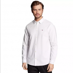 CAMICIA CAMICIE UOMO TOMMY JEANS DM0DM15408 YBR COTONE BIANC