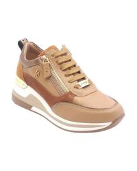 SCARPE SNEAKERS ZEPPA DONNA KEYS K 8326 PELLE BEIGE ORIGINAL