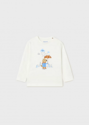 MAGLIA T SHIRT MAGLIE NEONATO MAYORAL 2019 COTONE 91 BIANCO 