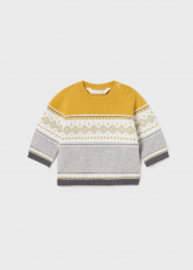 MAGLIA MAGLIONE MAGLIE NEONATO MAYORAL 2305 COTONE 19 GIALLO