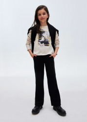 PANTALONE TUTA TUTE RAGAZZA MAYORAL 7503 COTONE 52 NERO ORIG