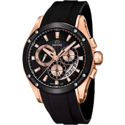 OROLOGIO CRONOGRAFO DATA UOMO SPECIAL J691 1 GOMMA 45 NERO O