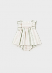 ABITO VESTITO NEONATA MAYORAL 01829 1829 LINO 60 VERDE ORIGI