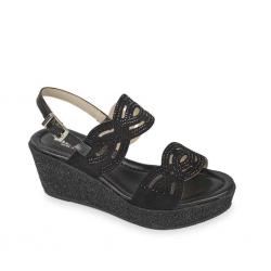 SCARPE SANDALO SANDALI DONNA VALLEVERDE 32211 PELLE NERO ORI