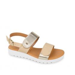 SCARPE SANDALO SANDALI DONNA VALLEVERDE 24105 ECO PELLE ORO 