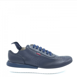 SCARPE SNEAKERS UOMO CALLAGHAN FLOTY 51111 PELLE BLU ORIGINA
