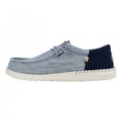 SCARPE MOCASSINO UOMO HEY DUDE WALLY 40677 410 BLU ORIGINALE