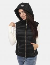 PIUMINO SMANICATO GILET DONNA YES ZEE J107 M800 NERO ORIGINA