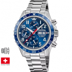 OROLOGIO CRONOGRAFO AUTOMATICO UOMO FESTINA F20055 3 46 BLU 