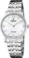 OROLOGIO ANALOGICO DONNA FESTINA F20047 2 29 BIANCO ACCIAIO 