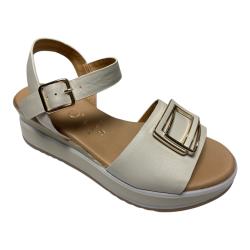 SCARPE SANDALI SANDALO DONNA REPO 19291 E4 PELLE BEIGE ORIGI