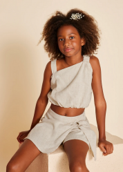 GONNA GONNE RAGAZZA MAYORAL 6972 06972 LINO 15 BEIGE ORIGINA