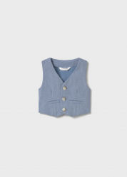 GILET CERIMONIA NEONATO MAYORAL 1394 01394 LINO 93 BLU ORIGI