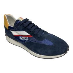 SCARPE SNEAKERS UOMO POLLINI GOM SB1518XX1H99999B PELLE BLU 
