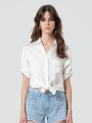 MAGLIA CAMICIA BLUSA DONNA FRACOMINA FR25ST6017W73301 BEIGE 