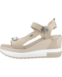 SCARPE SANDALO SANDALI DONNA NERO GIARDINI E510685D PELLE 45