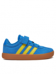 SCARPE SNEAKERS BAMBINO ADIDAS VL COURT 3 JH6313 PELLE BLU O