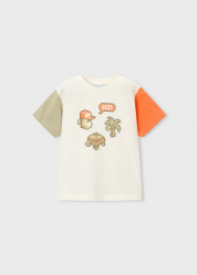 T SHIRT MAGLIA BAMBINO MAYORAL 3076 03076 COTONE 78 PANNA OR