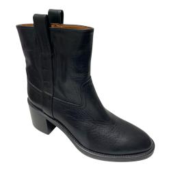 SCARPE STIVALI STIVALE DONNA MARTINA B252 PELLE NERO ORIGINA