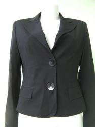 GIACCA BOLERO DONNA ORIGINALE 42 NERO % LANA WOOL JACKET WOM