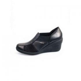 SCARPE CASUAL SLIP ON DONNA ENVAL SOFT 49630 PELLE NERO