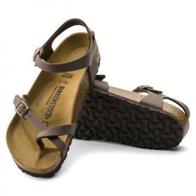 SCARPE SANDALO DONNA BIRKENSTOCK TAORMINA 0310121 PELLE MOCHA ORIGINALE PE
