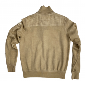 MAGLIA FELPA A GIUBBINO UOMO MARINA MILITARE AVIAZIONE NAVALE ANYW058 BEIGE PE