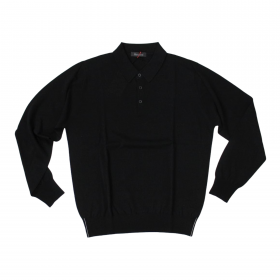 MAGLIA POLO CASUAL UOMO FERRANTE B27603 164 NERO MANICA