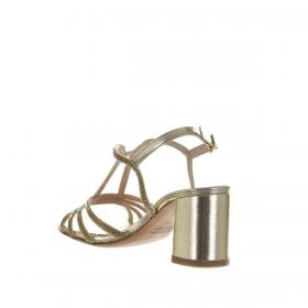 SCARPE SANDALO SANDALI TACCO DONNA ALBANO 4163 PELLE OR