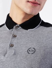 MAGLIA POLO UOMO AX ARMANI EXCHANGE 8NZF76 Z8M5Z COTONE