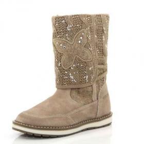 SCARPE STIVALE STIVALI BAMBINA GEOX NOHA J3460F 0CP22 LANA TAUPE C6029 ORIGINALE