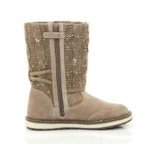 SCARPE STIVALE STIVALI BAMBINA GEOX NOHA J3460F 0CP22 LANA TAUPE C6029 ORIGINALE