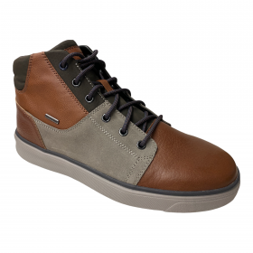 SCARPE SNEAKERS CASUAL UOMO GEOX U345GE PELLE CUOIO ORI