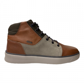 SCARPE SNEAKERS CASUAL UOMO GEOX U345GE PELLE CUOIO ORI