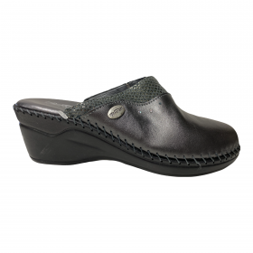 SCARPE PANTOFOLA CIABATTE ZEPPA DONNA FLORANCE C23171 PELLE GRIGIO ORIGINALE AI
